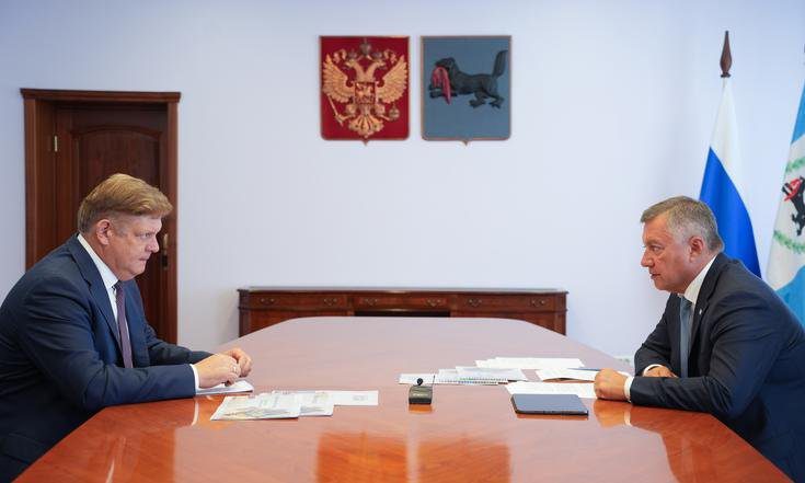 Анатолий Серышев обсудил с губернатором Иркутской области реализацию национальных проектов и другие вопросы развития